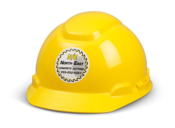Hard hat label printing Hard hat label printing